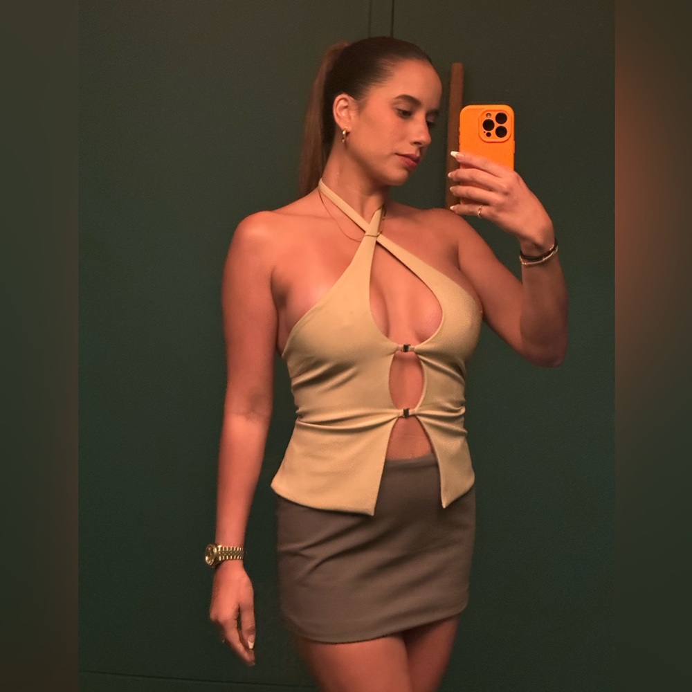 Zara Buckled Halter Top
